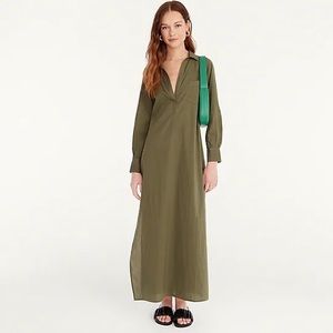 J.Crew Garment-dyed cotton poplin shirtdress